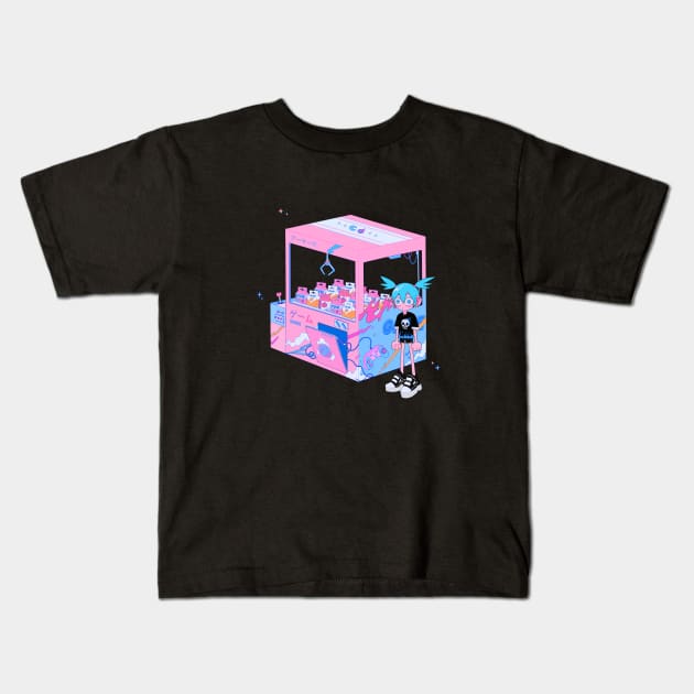 Arcade Girl (transparent) Kids T-Shirt by Rk7777